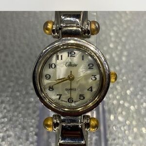 Designer ^^^  Silver / Gold Tone *Quartz  ** Lucky Elephants Bracelet  ^^^